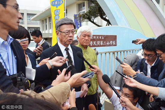 前任冲绳县知事翁长雄志(资料图/视觉中国)