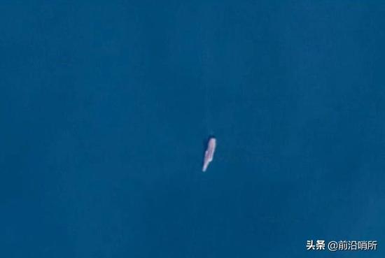 国产航母第四次海试的卫星图片