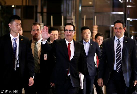 美财政部长姆努钦及商务部长罗斯率贸易代表团访华 图自视觉中国