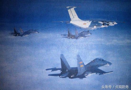 △苏-30MKK具备空中加油能力后,解放军绕岛巡航就不用不同部队进行接力了
