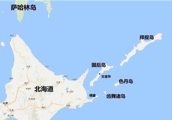 资料图：日俄争议的四个岛屿