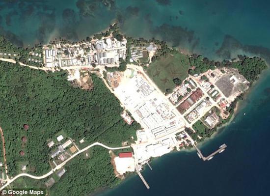 位于巴新马努斯岛的朗布伦海军基地。谷歌地图