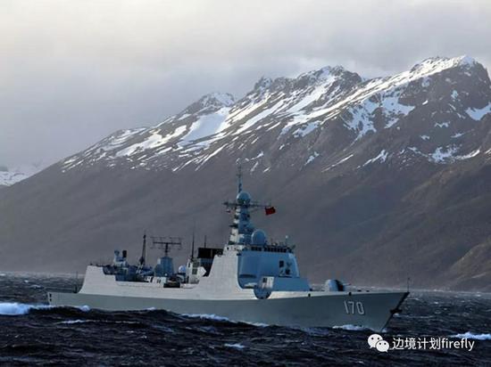170是正经见过世面的军舰,上图拍摄于该舰航行于南太平洋 合恩角附近。