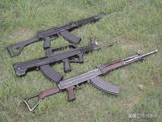图为中国突击步枪的三大代表产品