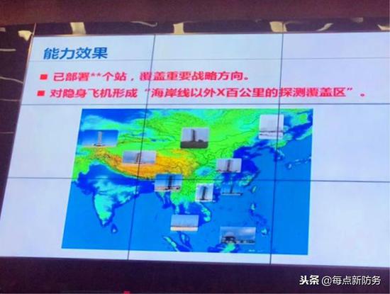 中国目前部署的部分米波反隐身雷达