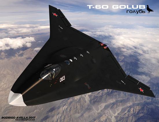 俄罗斯第六代战斗机CG图