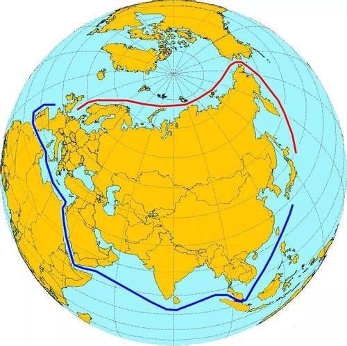 从欧洲到亚洲，传统航线与北极航线的对比