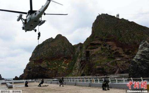 韩国跨党派议员团今日登上日韩争议岛屿独岛