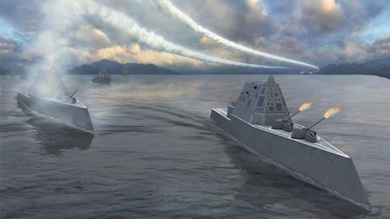 美军最强的科幻战舰入列服役，中国应该学习借鉴建造自己隐身战舰