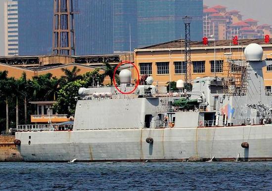 海军专家解析中国舰载战略卫通天线 为何有的是一座有的是两座