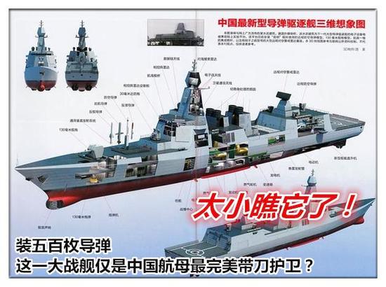 装五百枚导弹 这一大战舰仅是中国航母最完美带刀护卫？太小瞧了