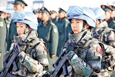 中国第三批赴南苏丹维和步兵出征 编制高度合成化
