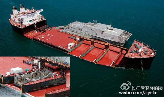 美军在朝鲜半岛部署的“蒙特福德角”号（USNS Montford Point MLP-1）机动登陆平台