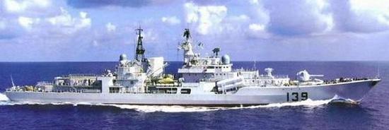 中国海军139宁波号驱逐舰，它属于956EM型