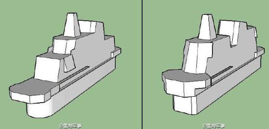 辽宁舰与001A航母舰岛对比