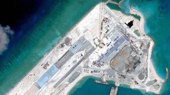 资料图:南海岛礁建设