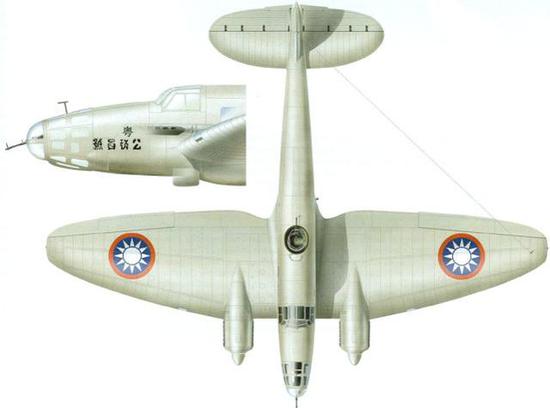 图片：一架被命名为“粤公务员号”的He-111A-0极初期型轰炸机。