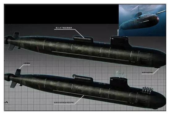 美方认为095型核潜艇的水下噪音将会在100分贝以下 跟俄罗斯的“亚森级”类似