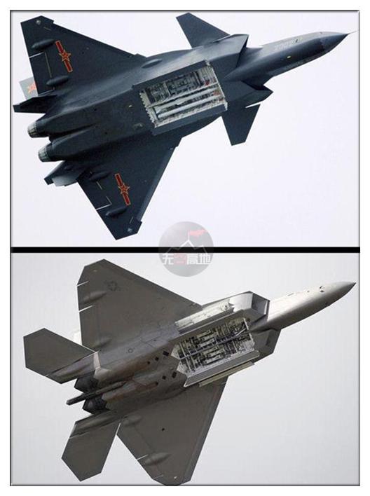歼-20和F-22都展示过内置弹舱,T-50目前还没有如此“大方”过