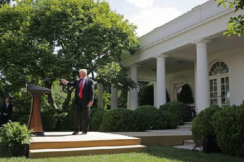 当地时间6月1日下午，美国总统特朗普在白宫正式宣布美国退出《巴黎协定》。