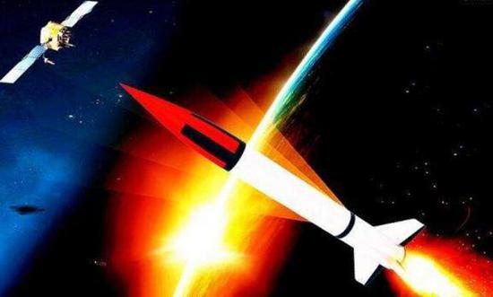 资料图:反卫星武器作战效果图