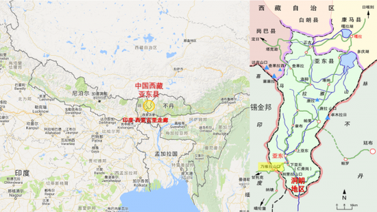 
	西藏亚东县最南端的洞朗地区 
