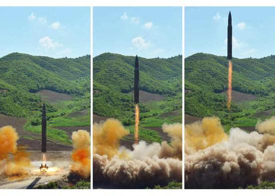 朝鲜4日宣布洲际弹道导弹火星-14试验发射成功/图自劳动新闻