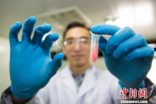 熊仁根教授在实验室向媒体展示了最新发现。杭添摄