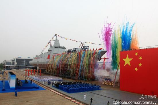 中国055大驱将加入驱逐舰支队 双航母舰队还差