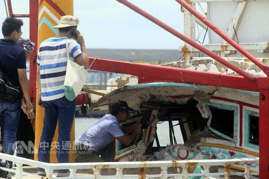 台湾“雄三”导弹误射击中渔船造成1人死亡(图片来源:“中央社”)