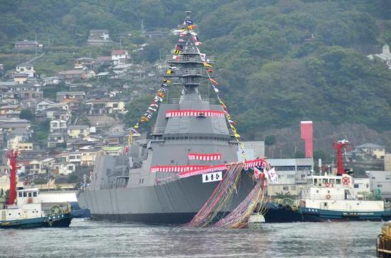 2016年末，在三菱重工长崎造船所下水的最新25DD朝日号反潜护卫舰