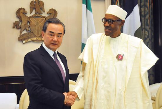 尼日利亚总统布哈里与中国外交部长王毅