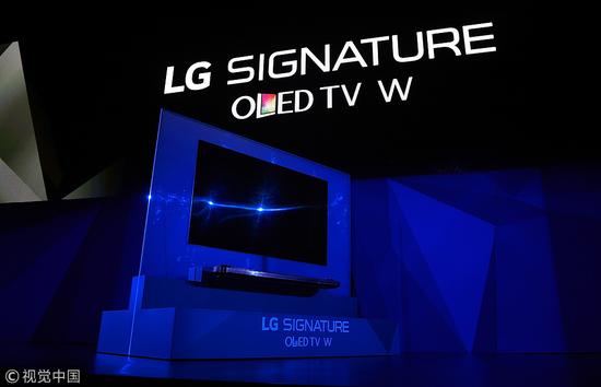 LG最新款OLED电视机图片@视觉中国
