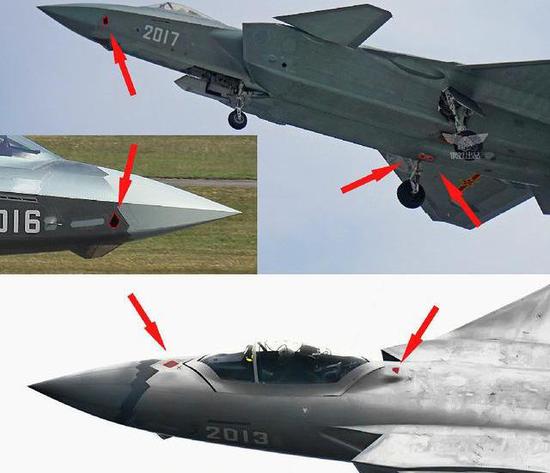 歼20EODAS分布于机体6个保型观察窗内,与F35类似