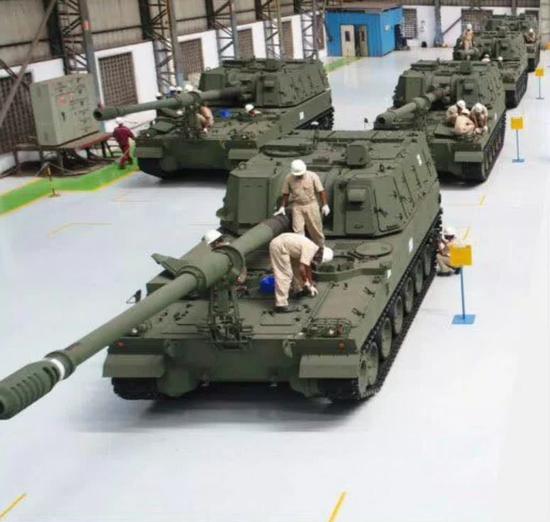 图片：印度的所谓国产榴弹炮其实是韩国的来料组装。