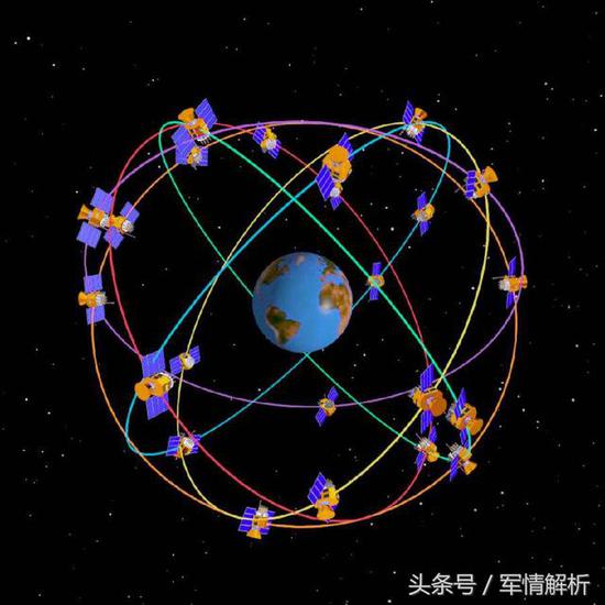 图为北斗卫星全球组网覆盖