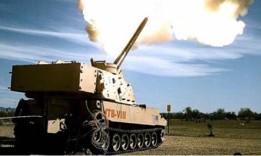 (换装56倍径155mm火炮后正进行测试的M-109A8)