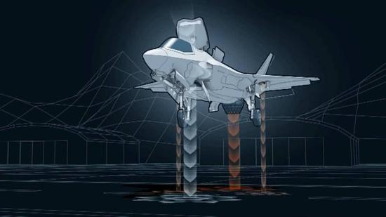 F-35B空中悬停