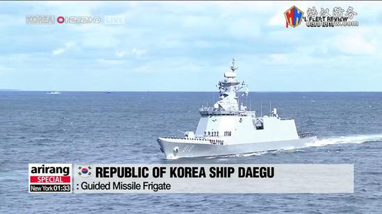 第四艘是韩国海军的最新型护卫舰,大邱级首舰818大邱号。