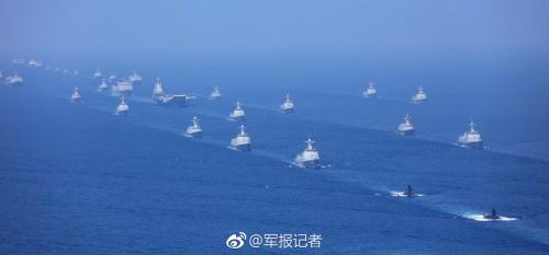 海上阅兵不但数量多,而且质量高,出动的大多是人民海军的主力舰