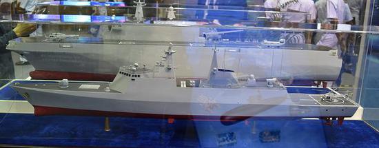 图为中国向泰国提供的导弹护卫舰方案,该舰基于054发展而来,总价超过5亿美元。