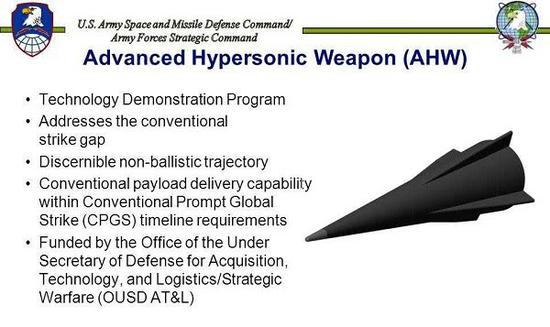 AHW采用SWERVE飞行器作为战斗部，后者也是美军高超声速导弹通用战斗部