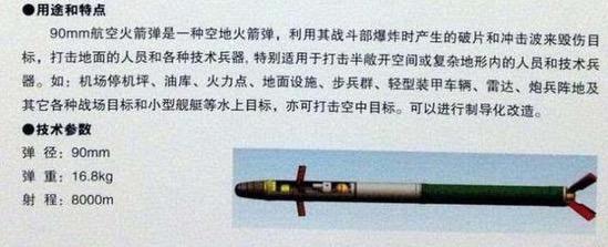 国产90毫米航空制导火箭弹