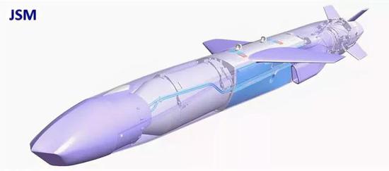 这是F35战斗机可以内置的JSM导弹，射程高达550公里