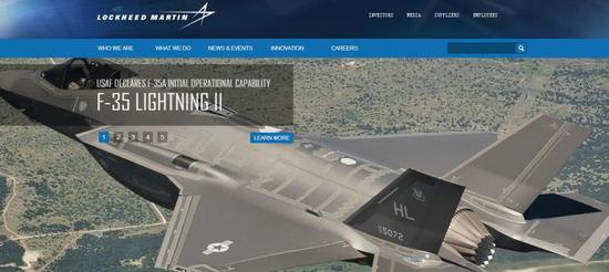 同天，F-35项目总承包商洛马公司的官网头部也发布了此消息。