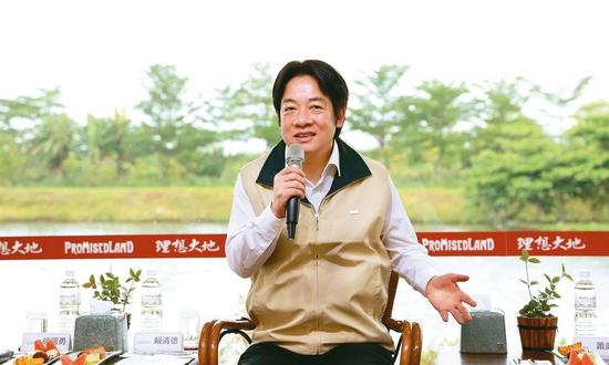 昨日,赖清德在花莲与媒体茶叙 图源:台媒