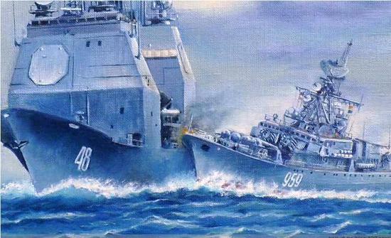 苏联海军“我舰奉命撞击你舰”霸气雄浑。