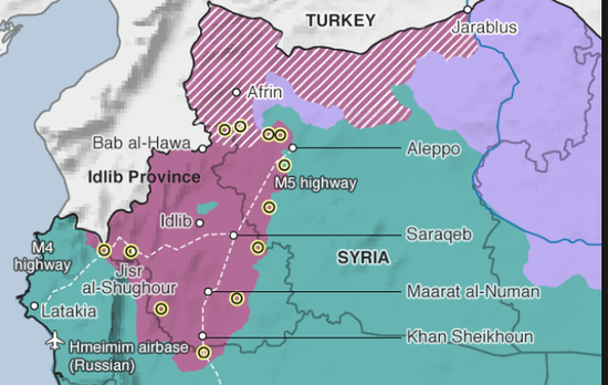 按照协议，叙利亚军队将控制伊德利卜区域的M5高速公路 图源：观察者网