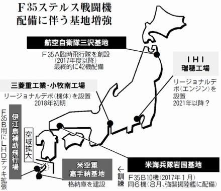 日本媒体制图，右上黑圆点处就是三泽基地。