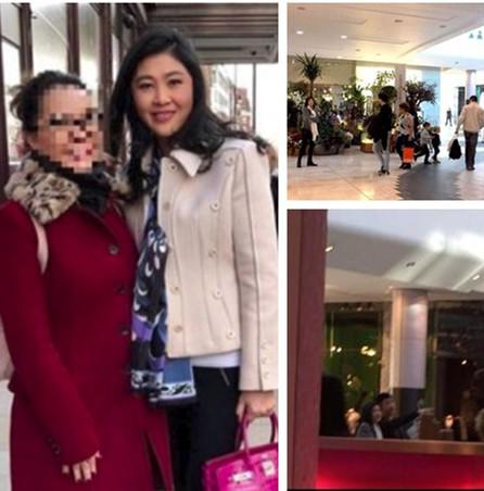 英拉被拍到现身英国的照片。